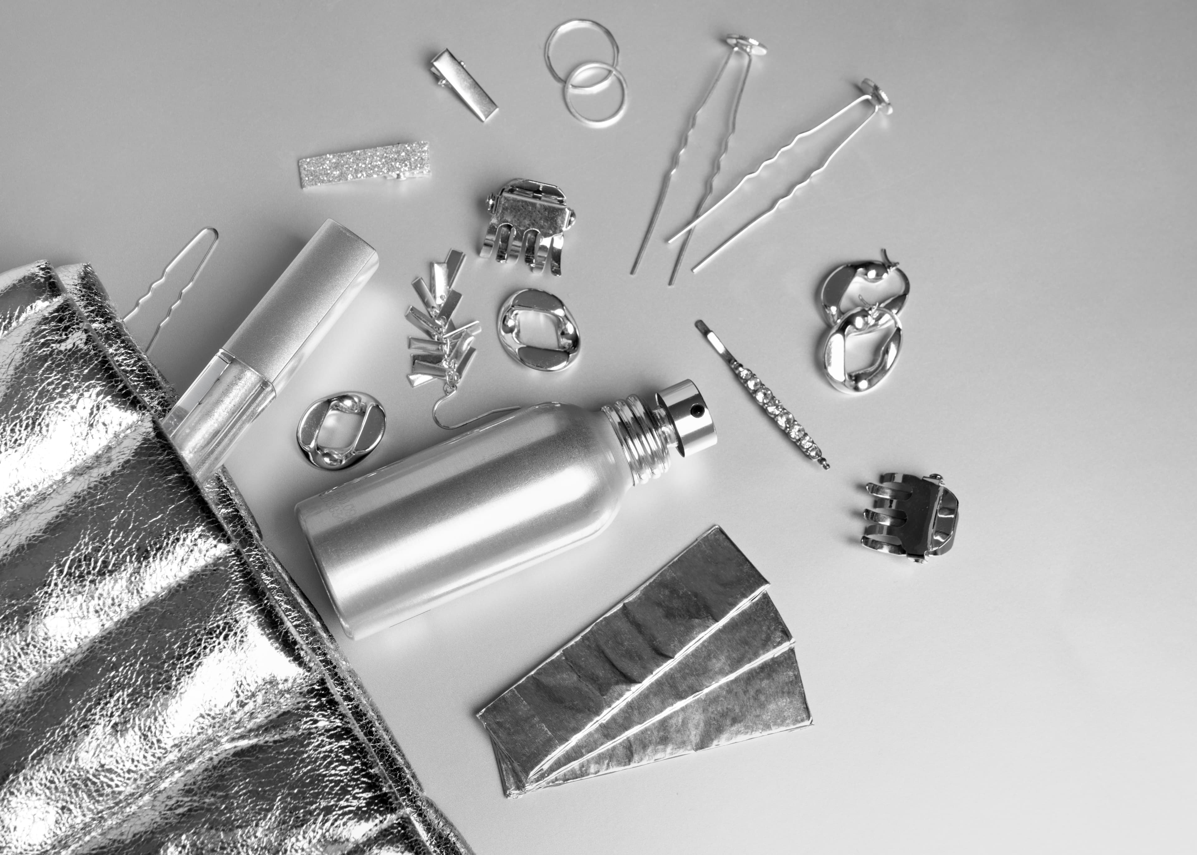 Curated luxury fashion accessories display